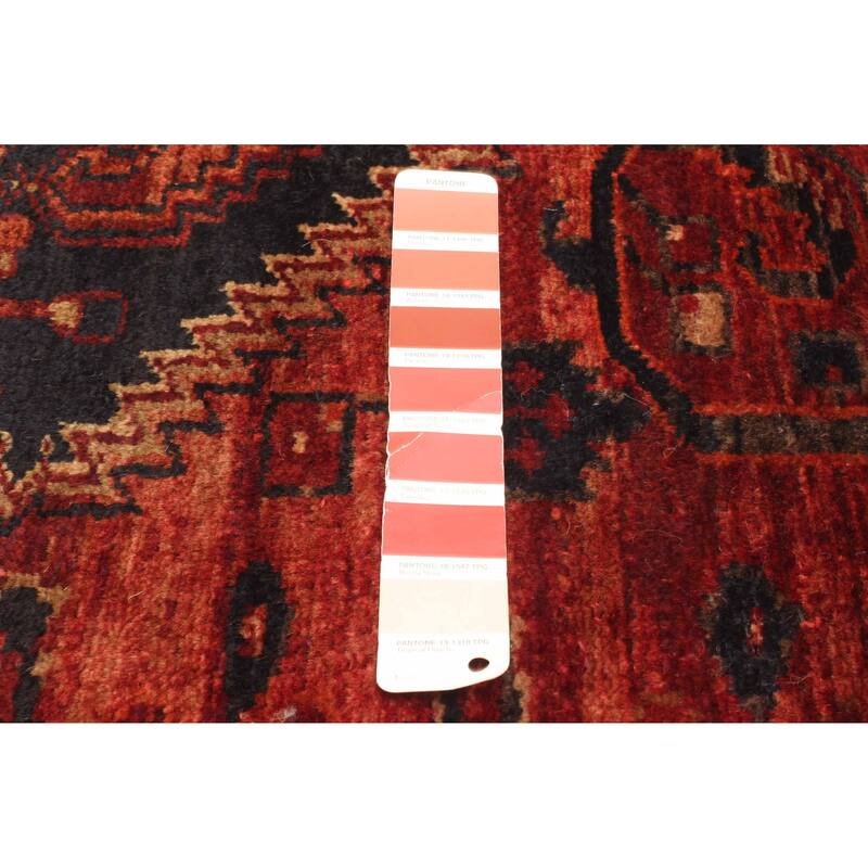 ECARPETGALLERY Hand-knotted Andelz Dark Red Wool Rug - 3'2 x 7'1