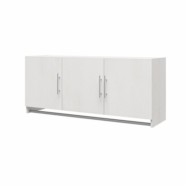 ホワイト 3ドアキャビネット Systembuild Evolution Colwyn 3 Door Wall Cabinet with Hanging Rod