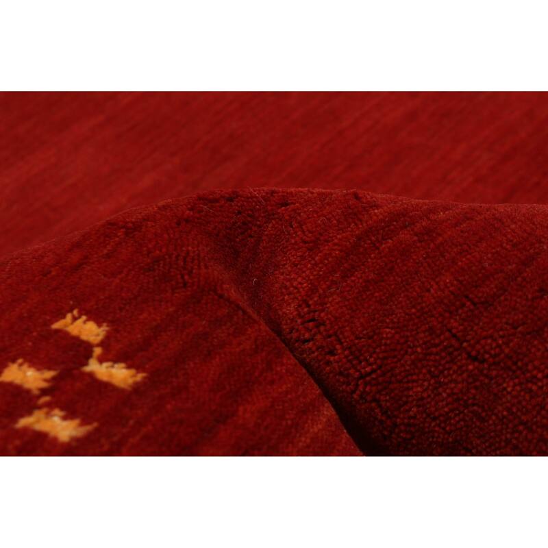 Kashkuli Gabbeh Red Rug 3'11" x 5'11" - 3'11 x 5'11