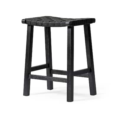 Maven Lane Noah Kitchen Dining Stool with Vegan Leather