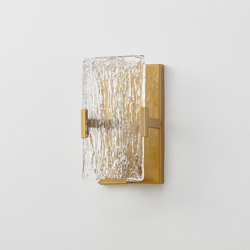 KAWOTI Glam 1- Light Wall Sconce with Textured Glass Shade