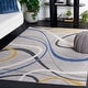preview thumbnail 5 of 59, SAFAVIEH Odyssey Pirkko Mid-Century Modern Rug 4' x 6' - Grey/Blue Gold - Rectangle