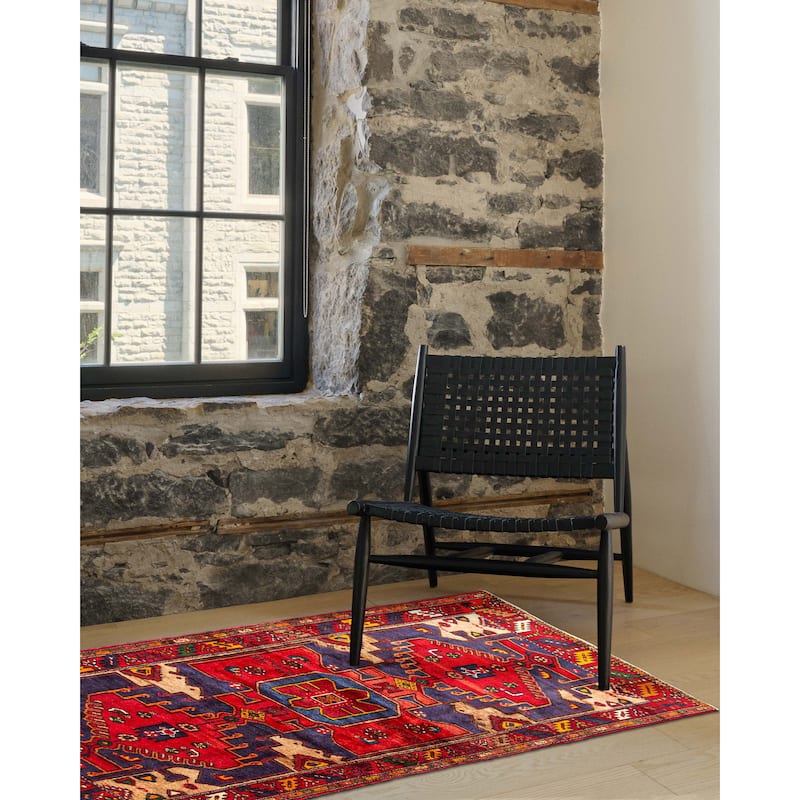 ECARPETGALLERY Hand-knotted Andelz Navy Wool Rug - 4'0 x 7'1
