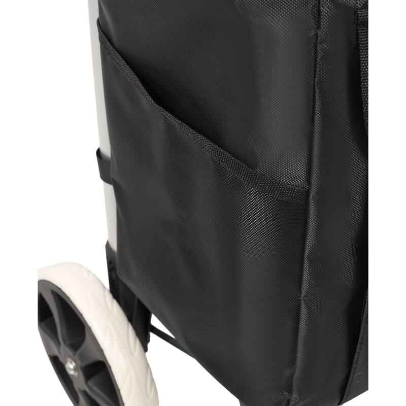 Shopping Trolley with Wheels, Trolley Black Foldable Shopping Cart, Removable Shopping Oxford Waterproof Bag