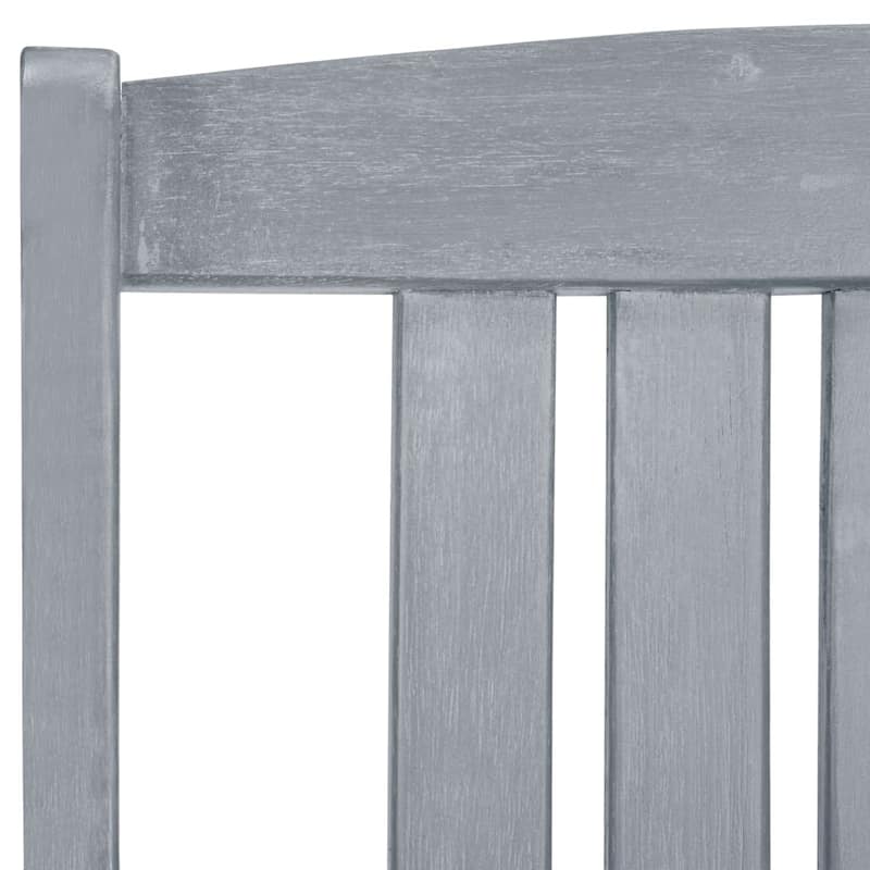 vidaXL Patio Chairs Outdoor Dining Chair with Cushions Gray Solid Wood Acacia