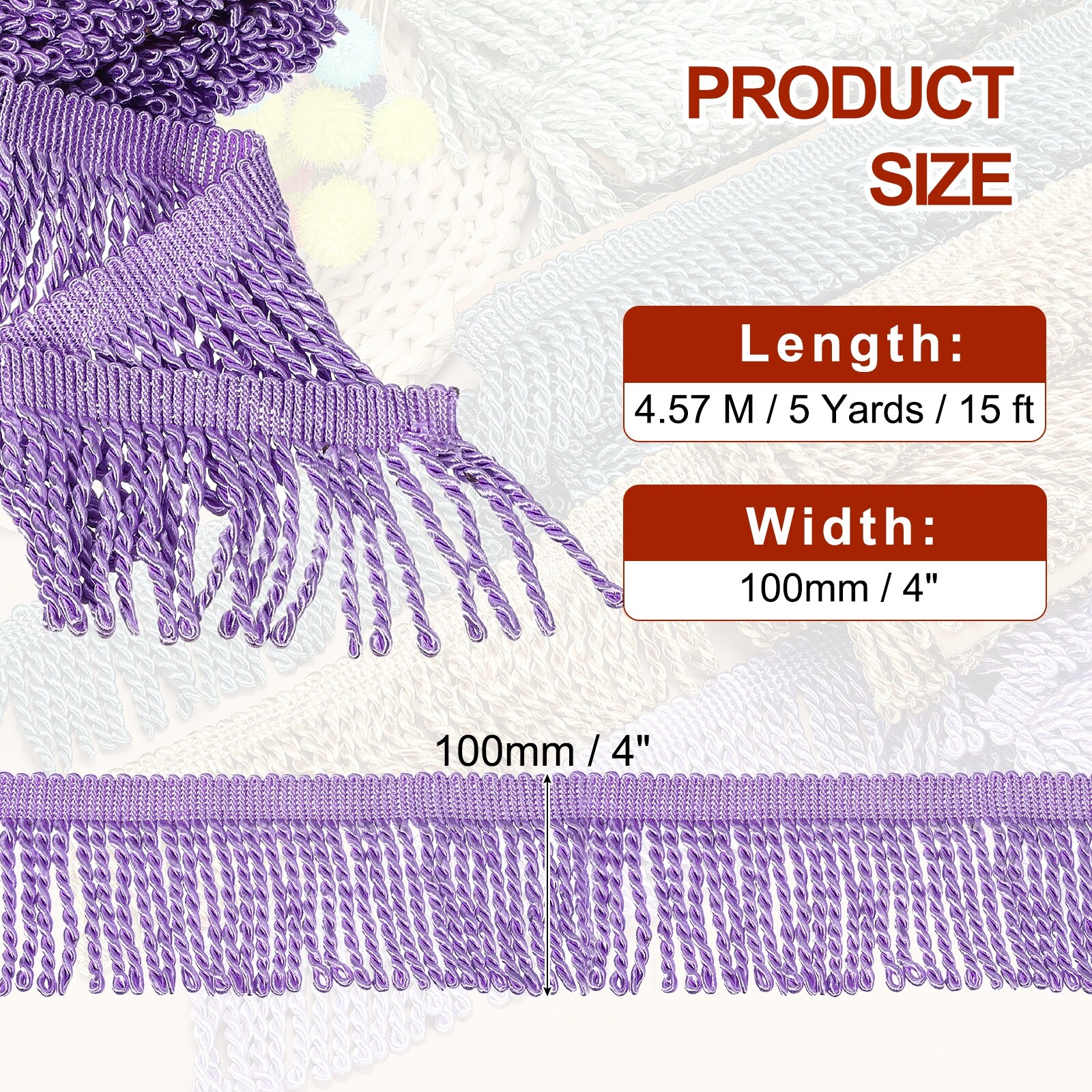 Blue Fringe Trim, mm Fringe Trim Curtain Tassel Fabric Sewing for Curtain Sofa Clothes DIY Decoration