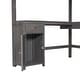 preview thumbnail 14 of 15, Full Size Loft Bed with U-shaped Desk and Storage Shelves,Minimalist Design