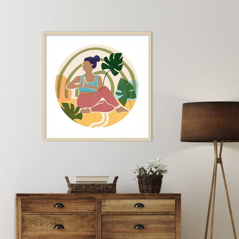 Om Together Marichi by June Erica Vess Wood Framed Wall Art Print