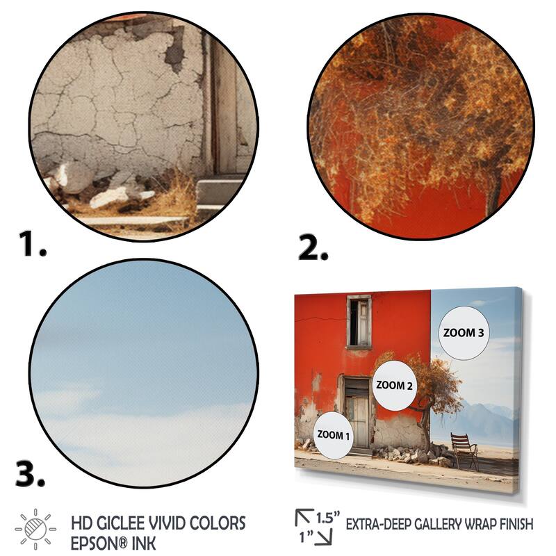 Designart "Travel Photo Hidden Gems I" Old House Canvas Art Print