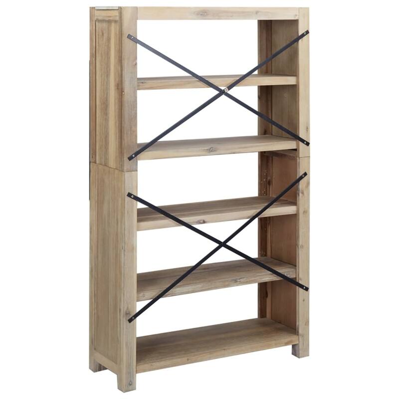 vidaXL 3/4/5/6/7-Tier Bookcase Solid Wood Acacia