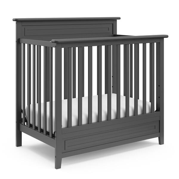 slide 2 of 39, Storkcraft Petal 4-in-1 Convertible Mini Crib with Bonus Mattress Gray