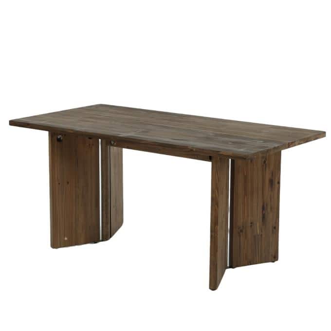 63-Inch Solid Wood Dining Table, Farmhouse Long Kitchen Table