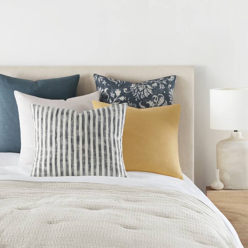 2-Pack Yarn-Dyed Patterns Decor Throw Pillows in Yarn-Dyed Bengal Stripe / Solid