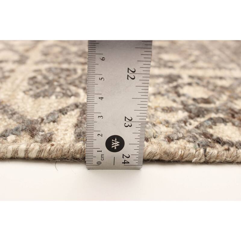 ECARPETGALLERY Hand-knotted Tangier Grey Wool Rug - 4'11 x 7'10