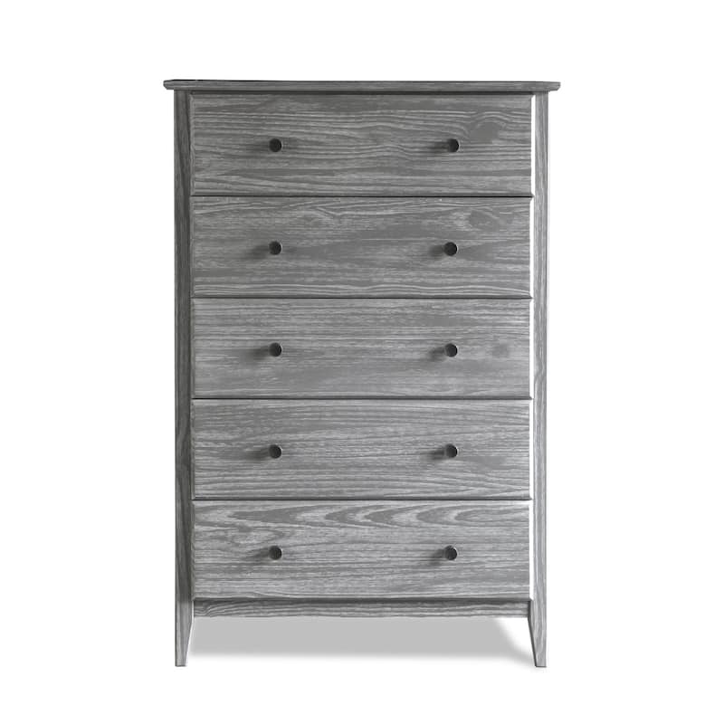 Grain Wood Furniture Greenport Coastal Solid Wood 5-drawer Chest