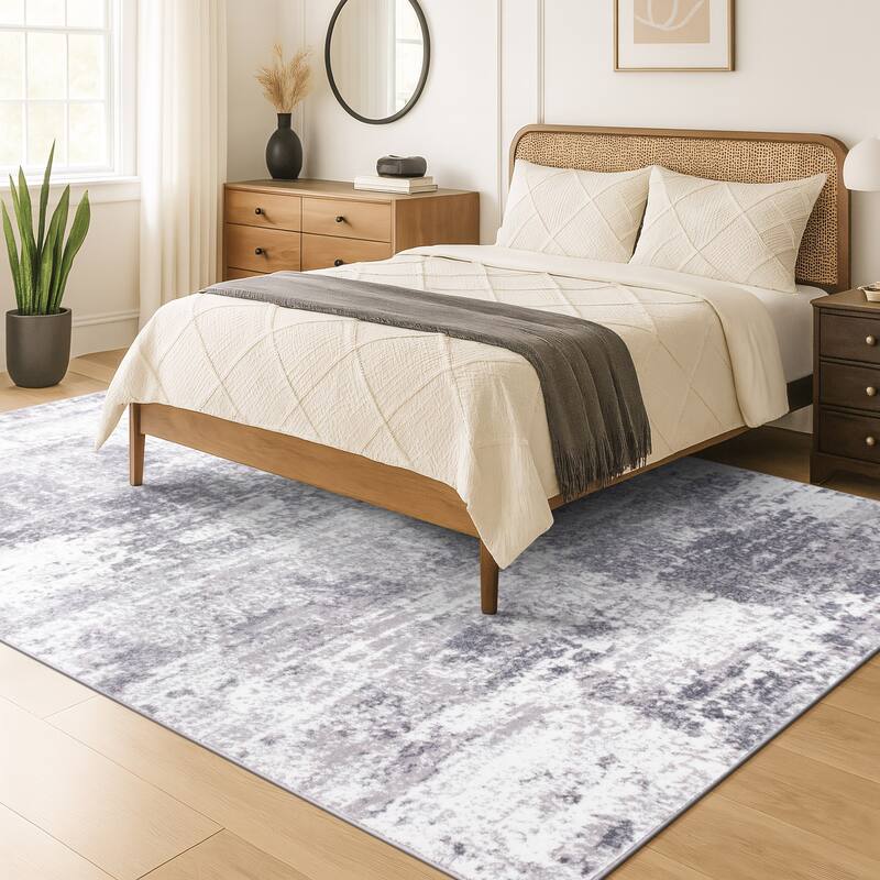 World Rug Gallery Distressed Abstract Area Rug