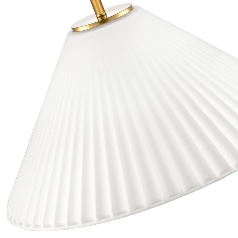 LamQee 1 -Light Metal Cone Pendant Light Adjustable Hanging Lighting - 15.7inch