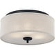 preview thumbnail 2 of 5, Quoizel Blanche Matte Black 3-light Flush Mount