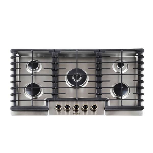 LYCAN 36-Inch Gas Stove Cooktop with Five Burners in ...