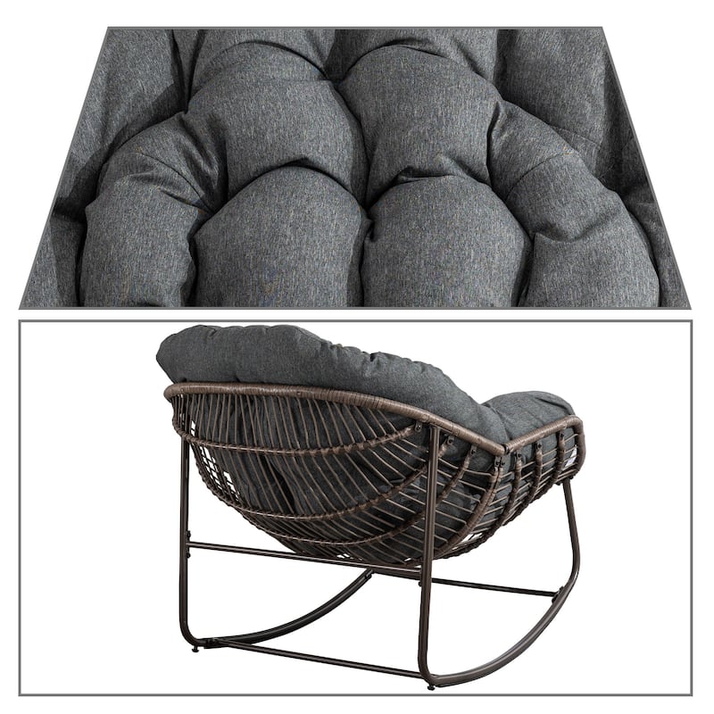 Modern Classic Egg Rocking Chair, Indoor/Outdoor Use