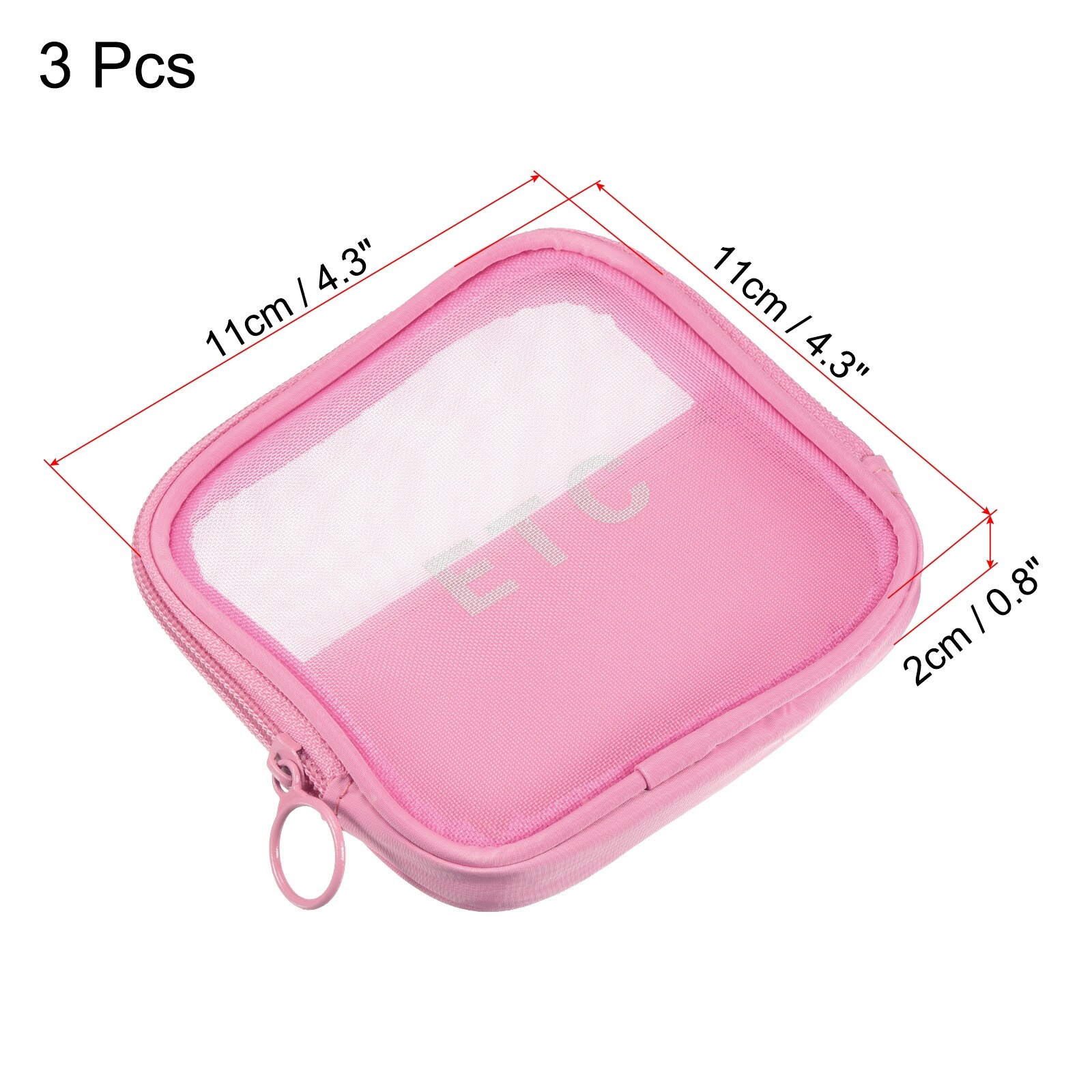 Mesh Toiletry Bags, Mesh Makeup Bags Cosmetic Bags Mesh Zipper Pouch  Portable for Home Travel Accessories - On Sale - Bed Bath & Beyond -  36629581