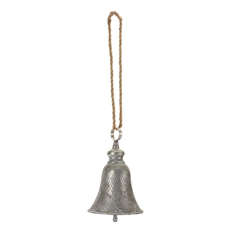 Distressed Harlequin Bell Christmas Ornaments - 12.75" - 2ct