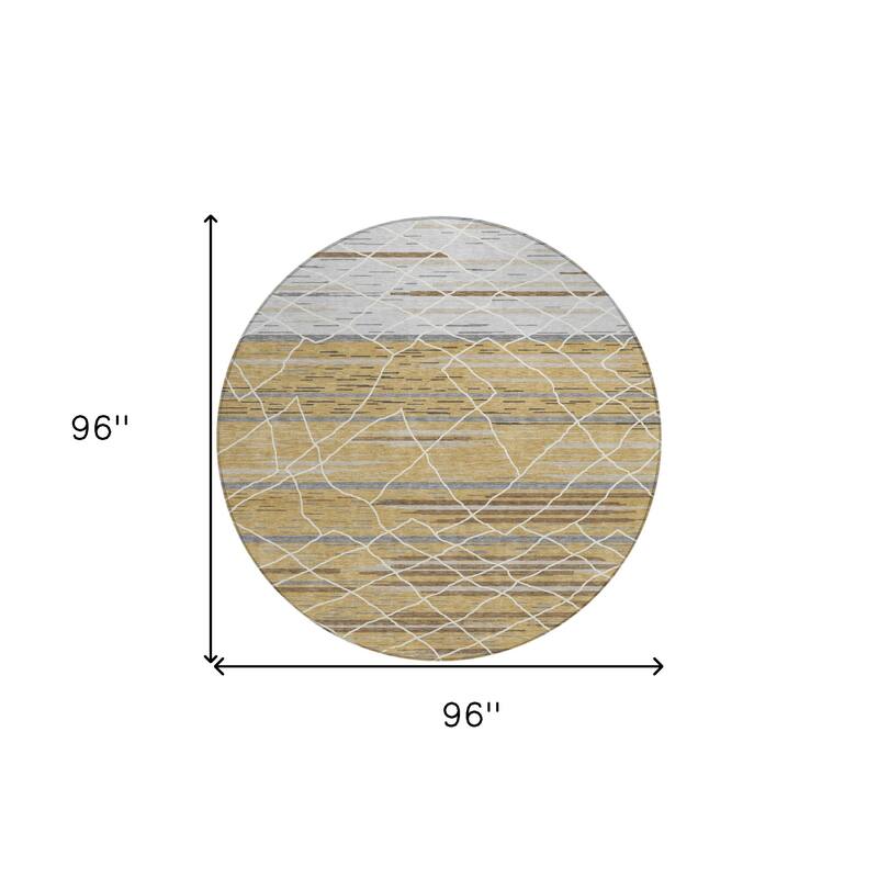 HomeRoots Striped Modern Rectangle Outdoor Rug