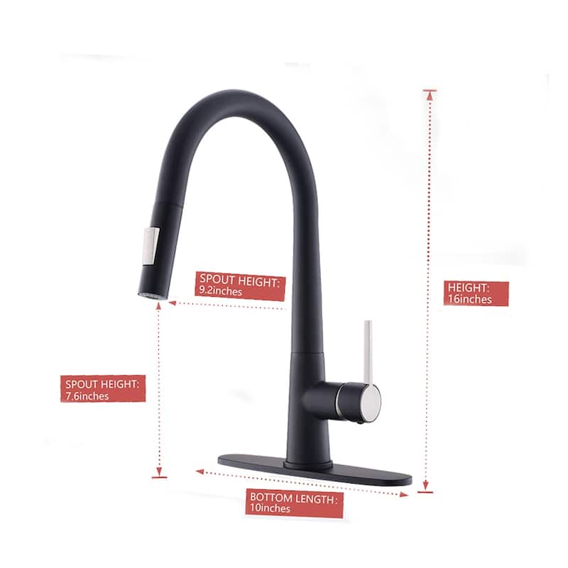 Touchless Kitchen Faucet with Pull Down Sprayer with Deck Plate