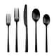 preview thumbnail 1 of 4, Cambridge Beacon Black Satin 20-Piece Flatware Set