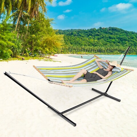 Clihome Patio Hammock Foldable Portable Swing Chair Bed