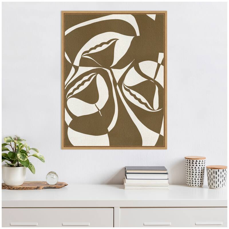 Kate and Laurel Sylvie Boundby Beauty 6 Framed Canvas by Shatha Al Dafai
