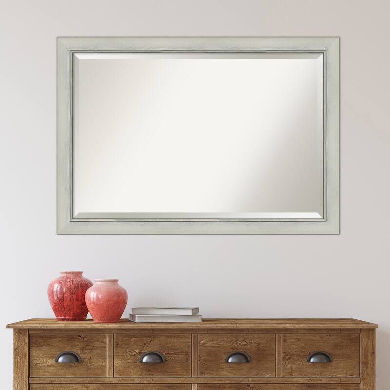Beveled Wall Mirror - Flair Polished Nickel Frame