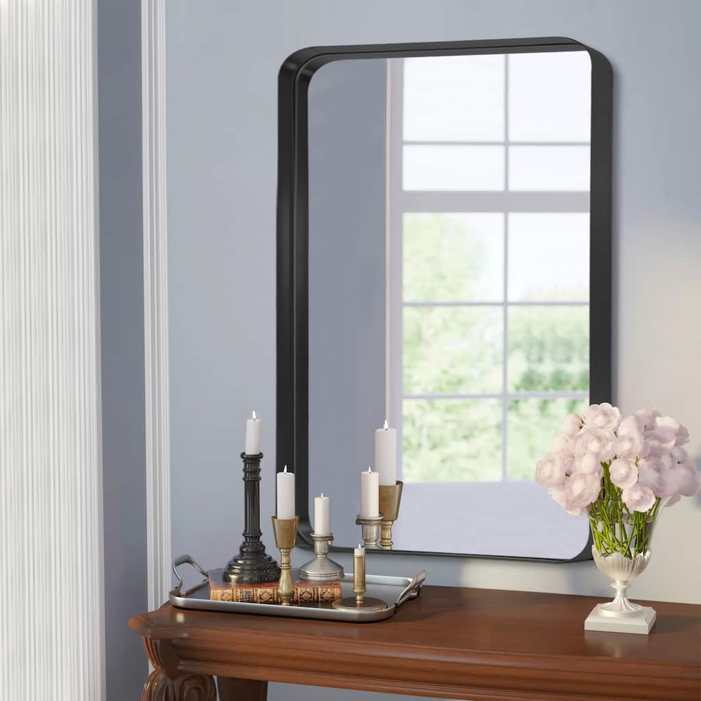 Modern Deep Rectangle Round Corner Wall Mirrors for Bathroom Mirror