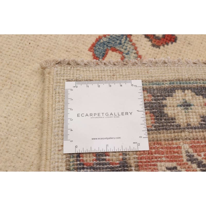 ECARPETGALLERY Hand-knotted Finest Ghazni Ivory Wool Rug - 6'8 x 9'5