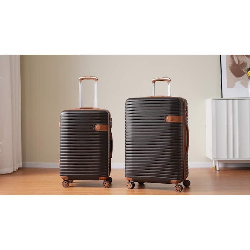 4 Piece Luggage Set Suitcase Set, Hardshell Lightweight Expandable Travel Luggage w/ 4 Packing Cubes, TSA Lock, Spinner Wheels