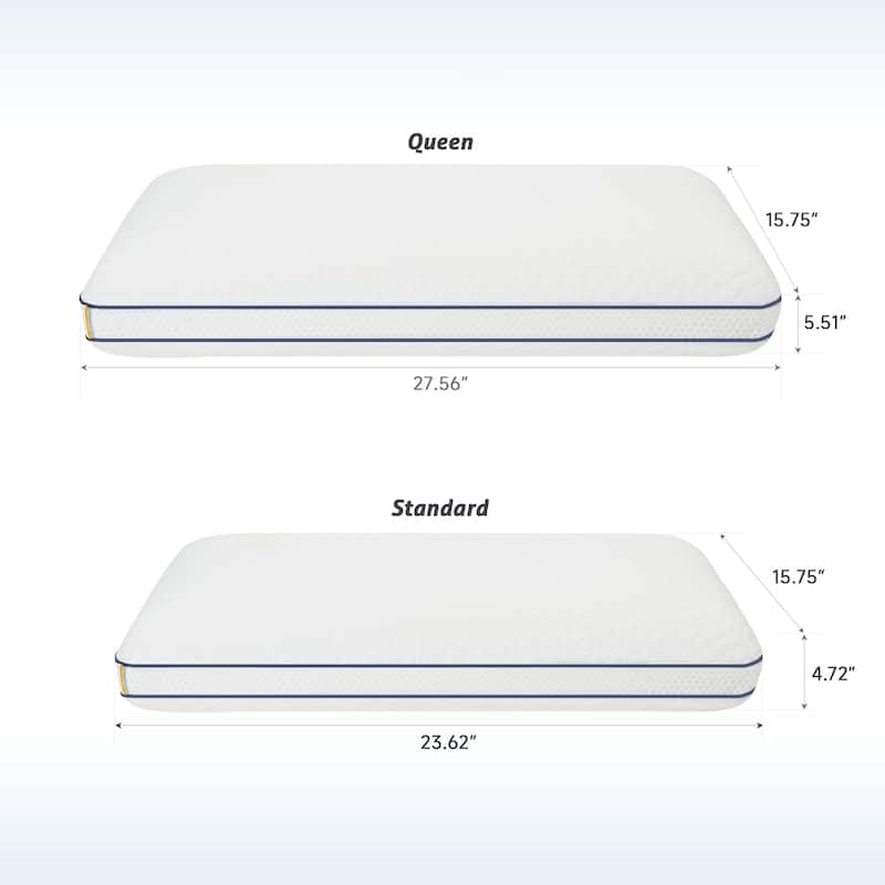2-Pack Memory Foam Pillow, Cooling & Soft