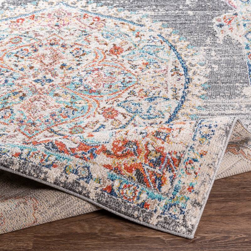 Gabbie Distressed Medallion Area Rug
