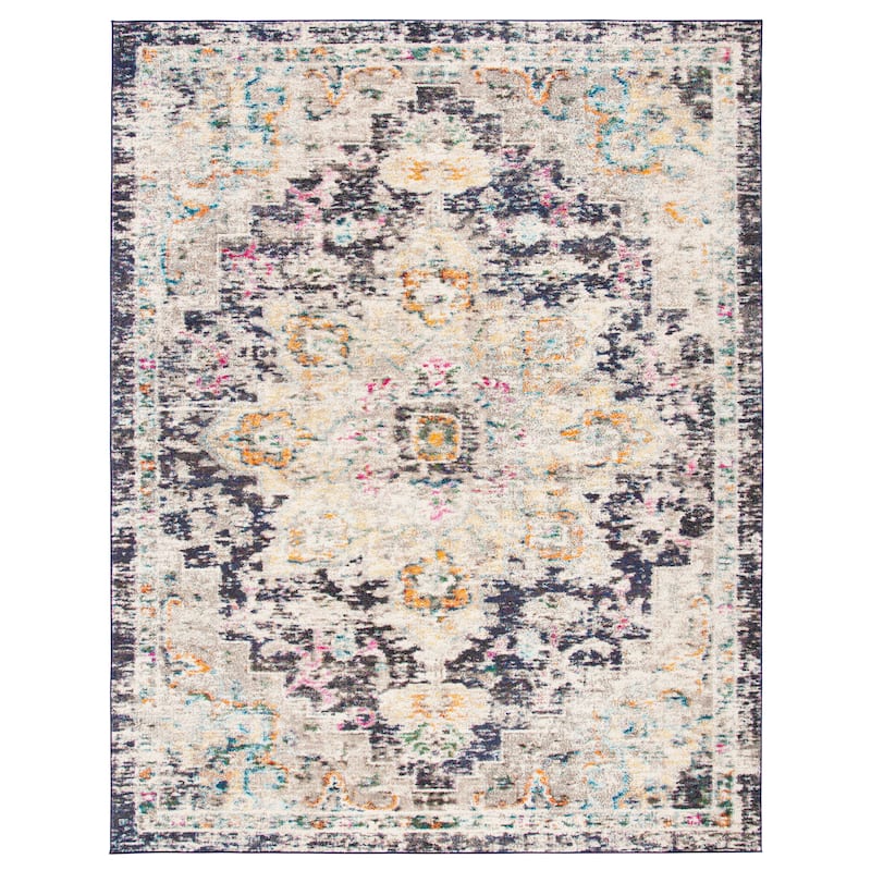 SAFAVIEH Madison Diederike Boho Medallion Distressed Rug
