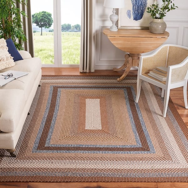 slide 2 of 47, SAFAVIEH Handmade Braided Juliana Country Rug 10' x 14' - Brown/Multi - Rectangle