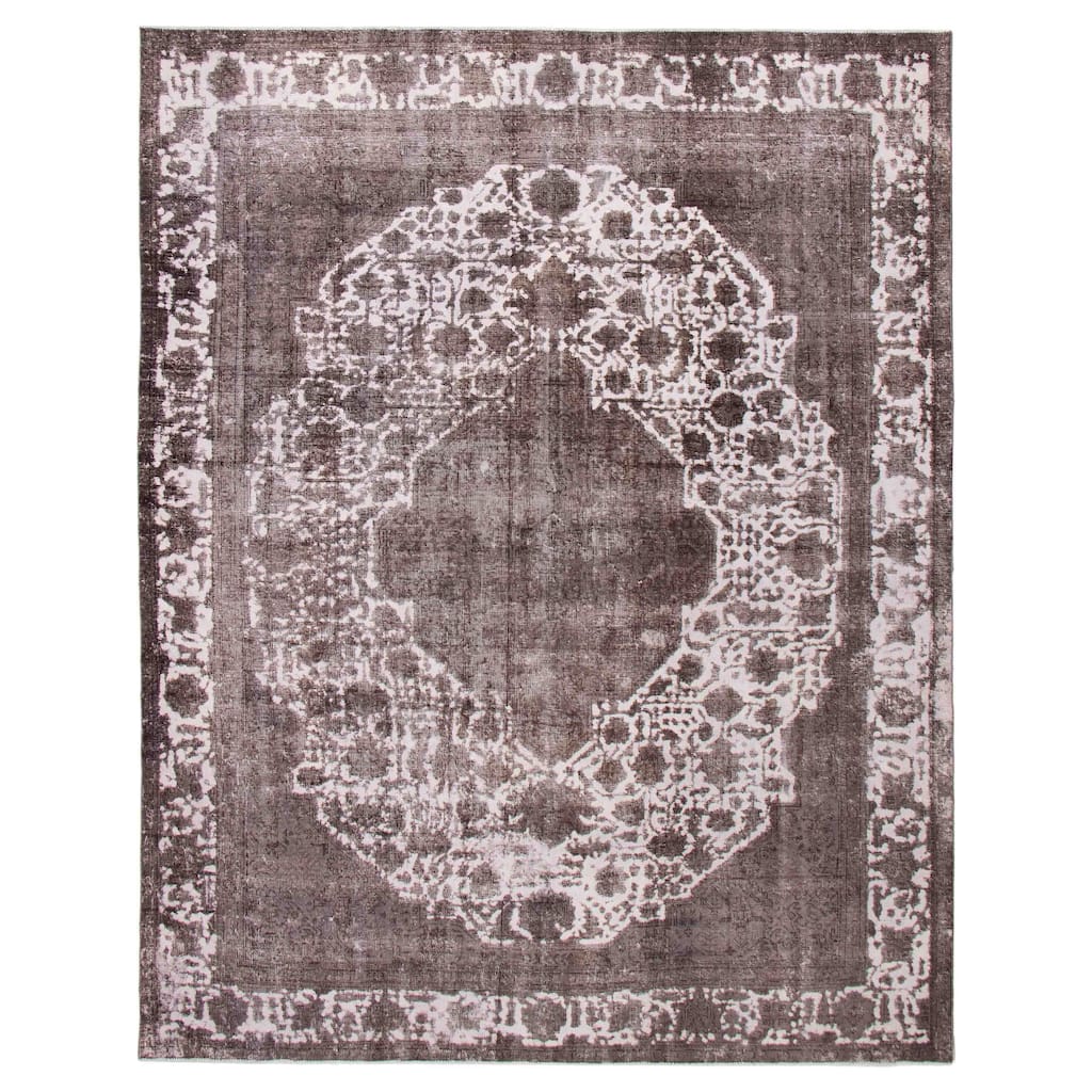 ECARPETGALLERY Hand-knotted Color Transition Grey Wool Rug - 9'7 x 12'1