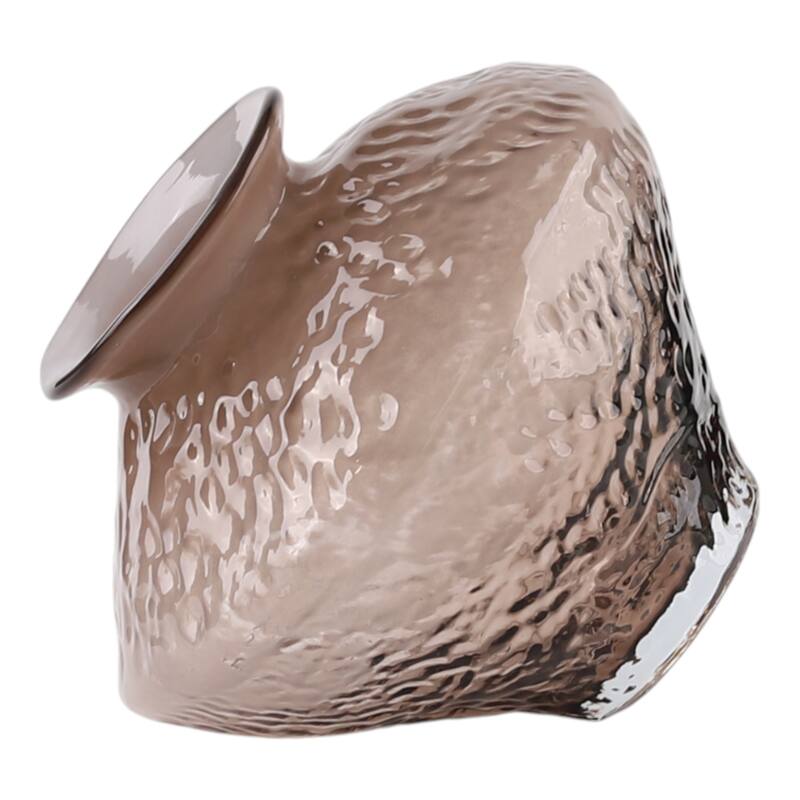 Glass Decorative Vase Contemporary Textured Flower for Home Decor