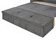 preview thumbnail 7 of 18, Queen Size Murphy Bed with USB Port and a Large Drawer, Folding Bed, Gray