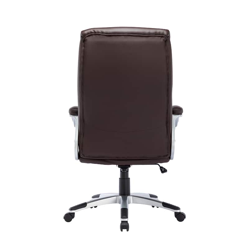 Porthos Home Neils Executive Office Chair, PU Leather, Roller Wheels