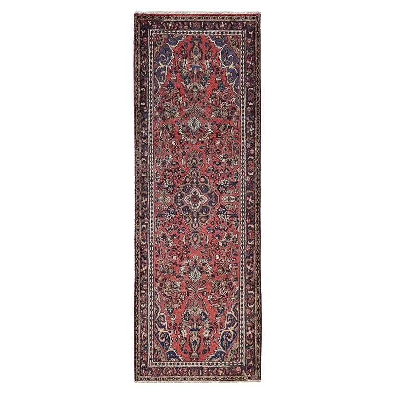 ECARPETGALLERY Hand-knotted Andelz Red Wool Rug - 3'6 x 10'4