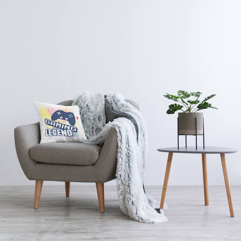 Stupell Retro Gaming Legend Decorative Printed Throw Pillow Design by Marcus Prime