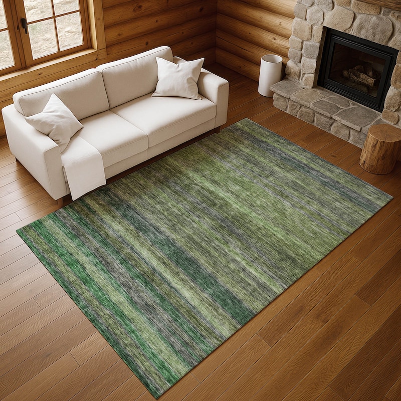 Premium Washable Super Soft Ombre Stripes Mayfield Rug