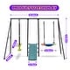 preview thumbnail 8 of 6, Swing Sets for Backyard, 550LBS Swingset Outdoor for Kids, Swing Set with Slide and Glider, 1 Saucer Swing