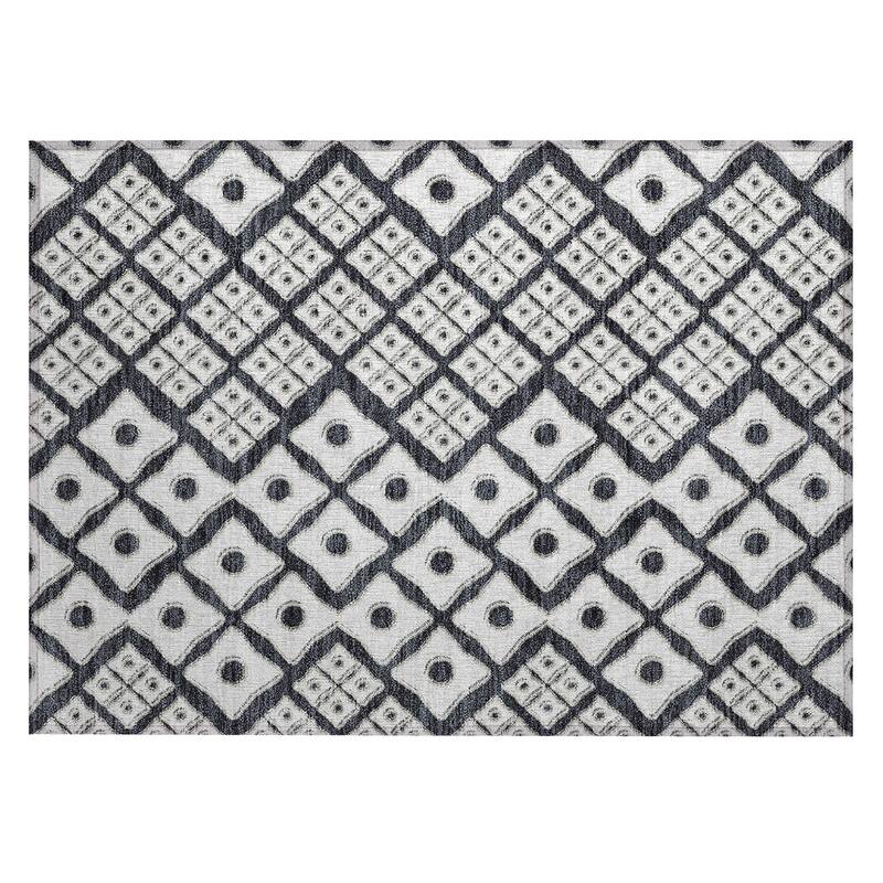 Machine Washable Indoor/ Outdoor Chantille Diamond Rug