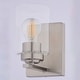 preview thumbnail 10 of 10, Park Ridge Bathroom Vanity Lighting Wall Fixture, Clear Glass Shade, Dimmable, LED Compatible, Over Mirror Mount Steel