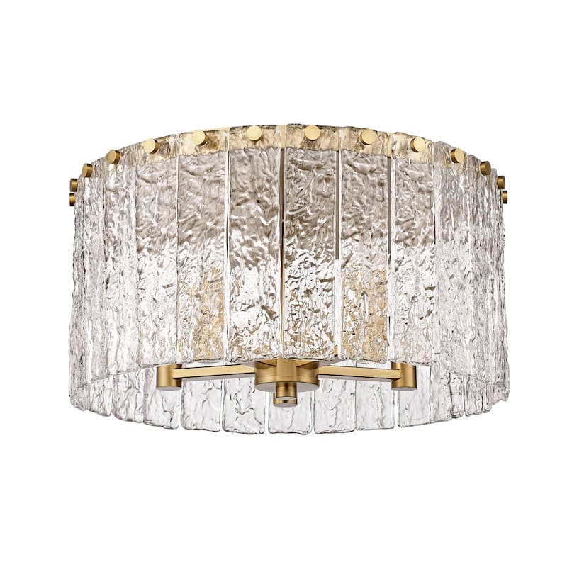 Z-Lite 1943F16 Glacier 5 Light 17" Wide Flush Mount Drum Ceiling